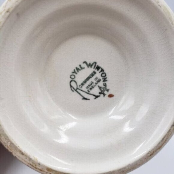 Vintage Royal Winton Grimwades Ceramic White Golden Trim Ribbed Coffee Pot - Picture 11 of 15